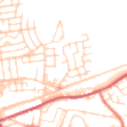 Daytime road noise heatmap for WA4 1GL