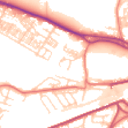 Daytime road noise heatmap for WA4 1JA