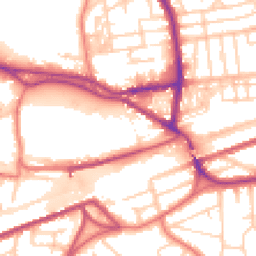 Daytime road noise heatmap for WA4 1JN
