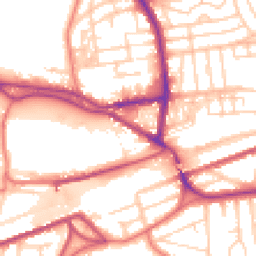 Daytime road noise heatmap for WA4 1JW