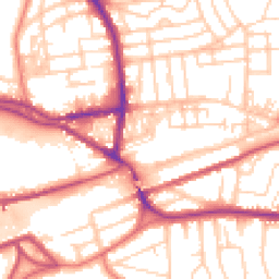 Daytime road noise heatmap for WA4 1LY
