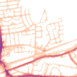 Daytime road noise heatmap for WA4 1NU