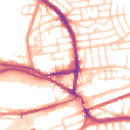Daytime road noise heatmap for WA4 1PQ