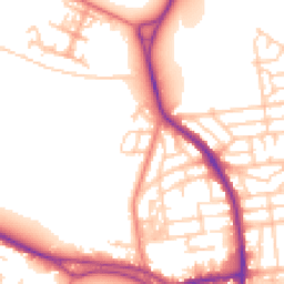 Daytime road noise heatmap for WA4 1QP
