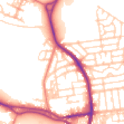 Daytime road noise heatmap for WA4 1QX