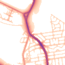 Daytime road noise heatmap for WA4 1RJ