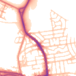 Daytime road noise heatmap for WA4 1RU