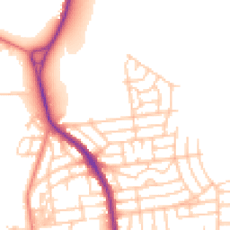 Daytime road noise heatmap for WA4 1SQ