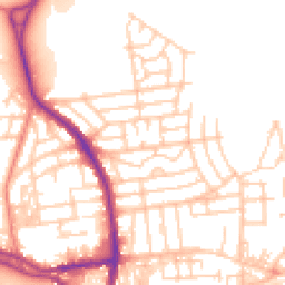 Daytime road noise heatmap for WA4 1UQ