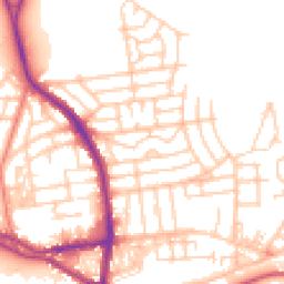 Daytime road noise heatmap for WA4 1XD