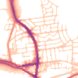 Daytime road noise heatmap for WA4 1XQ