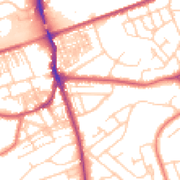 Daytime road noise heatmap for WA4 2BA