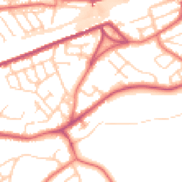 Daytime road noise heatmap for WA4 2BG