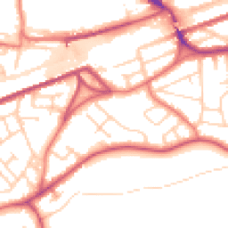 Daytime road noise heatmap for WA4 2BL