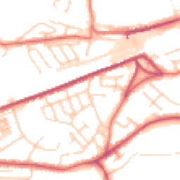 Daytime road noise heatmap for WA4 2BZ