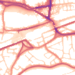 Daytime road noise heatmap for WA4 2DR