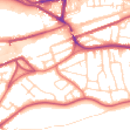 Daytime road noise heatmap for WA4 2EL