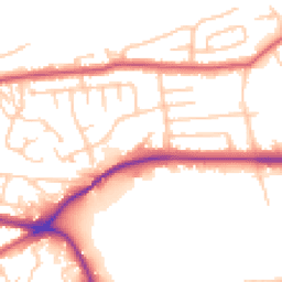 Daytime road noise heatmap for WA4 2ET
