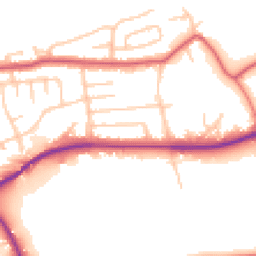 Daytime road noise heatmap for WA4 2EX