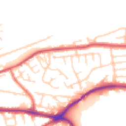 Daytime road noise heatmap for WA4 2HG