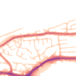 Daytime road noise heatmap for WA4 2HP
