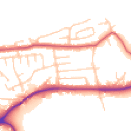 Daytime road noise heatmap for WA4 2HT