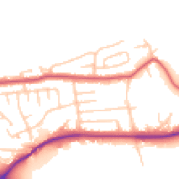 Daytime road noise heatmap for WA4 2HU