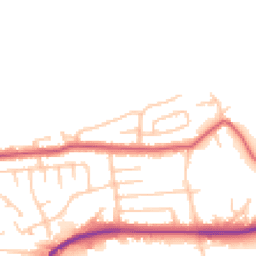 Daytime road noise heatmap for WA4 2JD