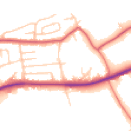 Daytime road noise heatmap for WA4 2JH