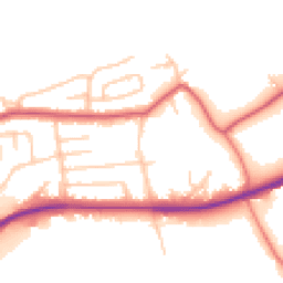 Daytime road noise heatmap for WA4 2JQ
