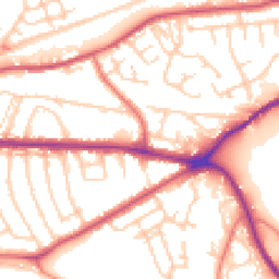 Daytime road noise heatmap for WA4 2JW