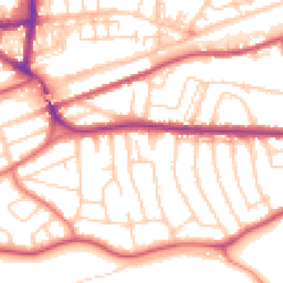 Daytime road noise heatmap for WA4 2LL