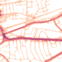 Daytime road noise heatmap for WA4 2LP