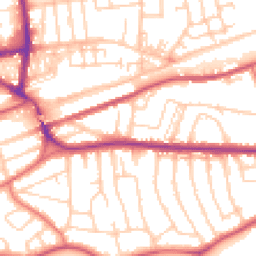 Daytime road noise heatmap for WA4 2LW