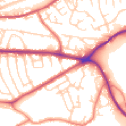 Daytime road noise heatmap for WA4 2QH