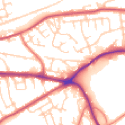 Daytime road noise heatmap for WA4 2QR