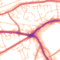 Daytime road noise heatmap for WA4 2QT