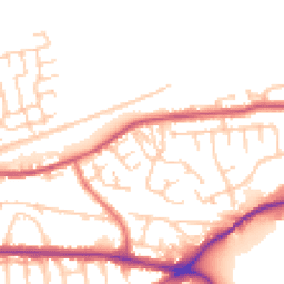Daytime road noise heatmap for WA4 2RB