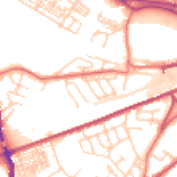 Daytime road noise heatmap for WA4 2RJ