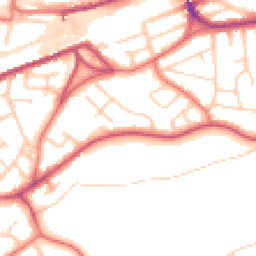 Daytime road noise heatmap for WA4 2SA