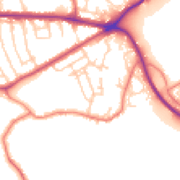 Daytime road noise heatmap for WA4 2SQ