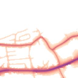 Daytime road noise heatmap for WA4 2SR