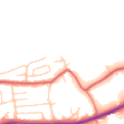 Daytime road noise heatmap for WA4 2SS