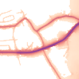 Daytime road noise heatmap for WA4 2SY