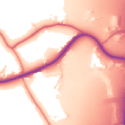 Daytime road noise heatmap for WA4 2TL
