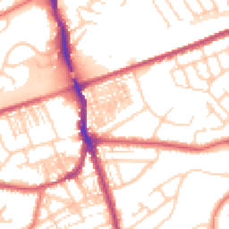 Daytime road noise heatmap for WA4 2UL