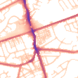Daytime road noise heatmap for WA4 2UN