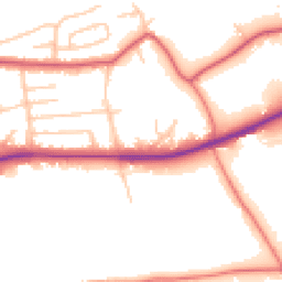 Daytime road noise heatmap for WA4 2WN