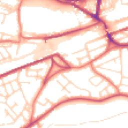 Daytime road noise heatmap for WA4 2YA