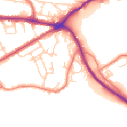 Daytime road noise heatmap for WA4 2YJ